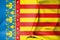 3D Flag of Valencian Community, Spain.