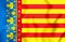 3D Flag of Valencian Community, Spain.