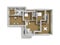 3d floorplan. 3D illustration floor plan.