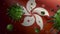 3D, Flu coronavirus floating over Hongkong flag. Hong Kong and pandemic Covid 19