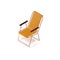 3d Folding Camping Chair Plasticine Cartoon Style. Vector