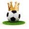 3d football and golden crown