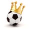 3d football and golden crown