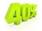 3D forty percent