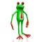 3D frog - businessman
