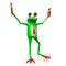 3D frog - hands up