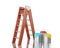 3d Full paint buckets with brown ladder