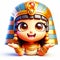 3D funny cartoon of Cleopatra, from Ancient Egypt. History and culture. AI generated