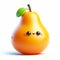 3D funny cartoon of a pear. Agriculture, fruit and healthy food. AI generated