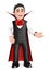 3D Funny monster. Vampire pointing aside. Blank space. Halloween