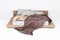 3d Furniture A modern leather brown king-size bed isolated on a white background