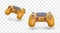 3d game pad in different positions. Device for professional gamers. Play game with remote controller