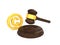 3d gavel copyright laws concept