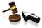 3D gavel - online/ Internet auction concept