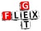 3D Get Flex Crossword text