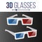3d Glasses Vector. Red, Blue Stereoscopic. Paper Cinema 3d Object Glasses