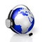 3D global call center - headset concept