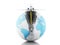 3d Globe with airplane on top