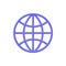 3D Globe hyperlink icon. Search WWW sign. Web hosting technology. Browser search website page.