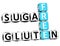 3D Gluten Sugar Free Crossword cube words