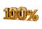 3d Gold 100 Hundred Percent Discount Sign