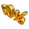 3d Gold 60 Sixty Percent Discount Sign