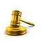 3d Gold auctioneers gavel