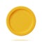 3D Gold Coin Icon Isolated