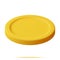 3D Gold Coin Icon Isolated