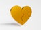 3d gold flat broken heart.