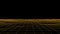 3D Gold Flowing Digital Grid Floor Loopable Graphic Element Background