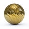 3d Gold golf ball