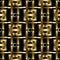 3d gold greek key meanders seamless pattern. Vector geometric st