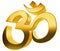 3D gold hindu sign