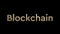 3D Gold Letter Blockchain Isolate Black Background