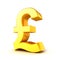 3d gold pound currency symbol