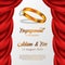 3D gold ring diamond jewel for engagement poster banner ceremony