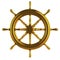 3d Gold ships wheel