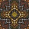 3d gold silver copper kaleidoscopic pattern