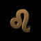 3d Gold Symbols of zodiac sign Leo