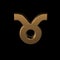 3d Gold Symbols of zodiac sign Taurus