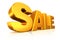 3D gold text sale.