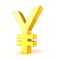 3d gold yuan currency symbol