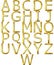 3D Golden Alphabet