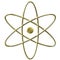 3D Golden Atom Symbol