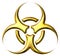 3D Golden Biohazard Symbol