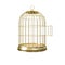 3d golden birdcage