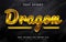 3d golden dragon text effect editable