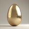 3D Golden Easter Egg on a Neutral Background for a Modern Holiday Celebration. Generative AI