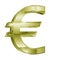 3D golden Euro dollar sign